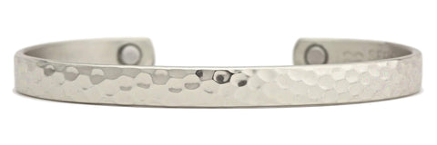 Magnetic Cuff Bracelet - Textured Silver (753)