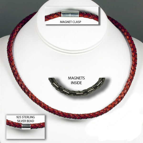 Magnetic Leather Necklace - Black – ProMagnet